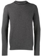 Prada Waffle Knit Crewneck Jumper - Grey
