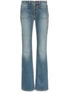 Saint Laurent Button Up Flared Jeans - Blue