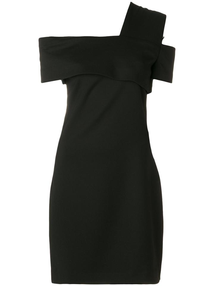 Helmut Lang Asymmetric Knee-length Dress - Black