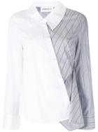 Portspure Asymmetric Contrast-panel Shirt - White