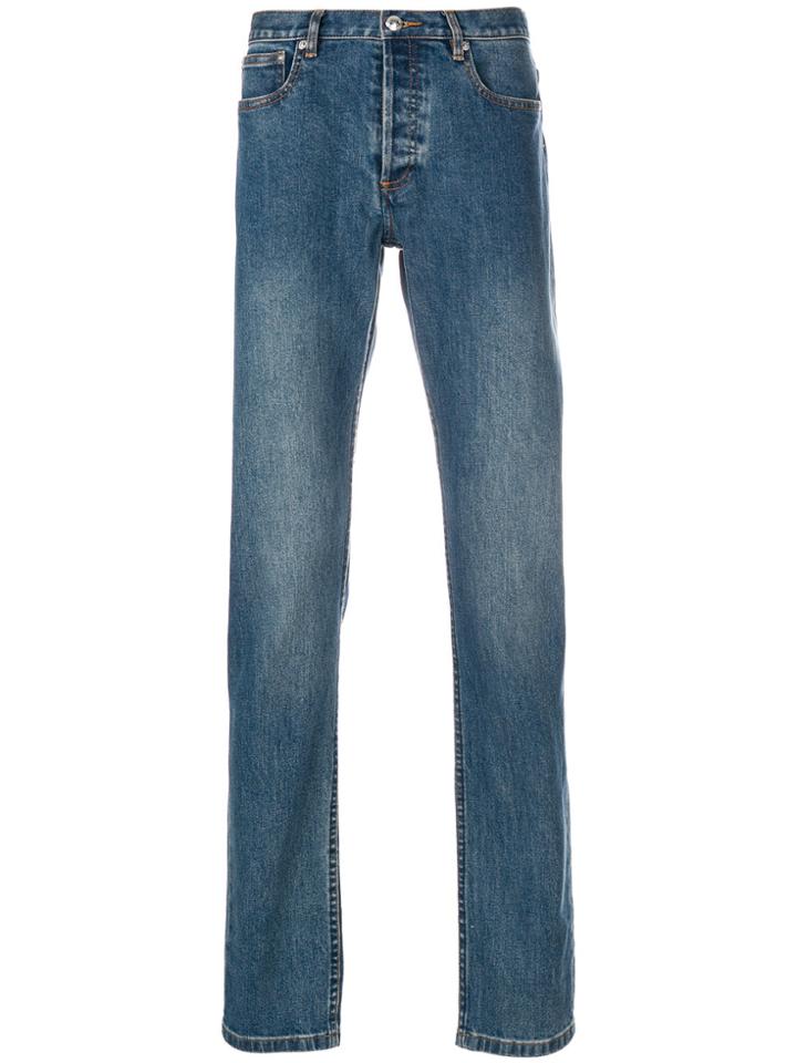 A.p.c. Stonewashed Slim-fit Jeans - Blue