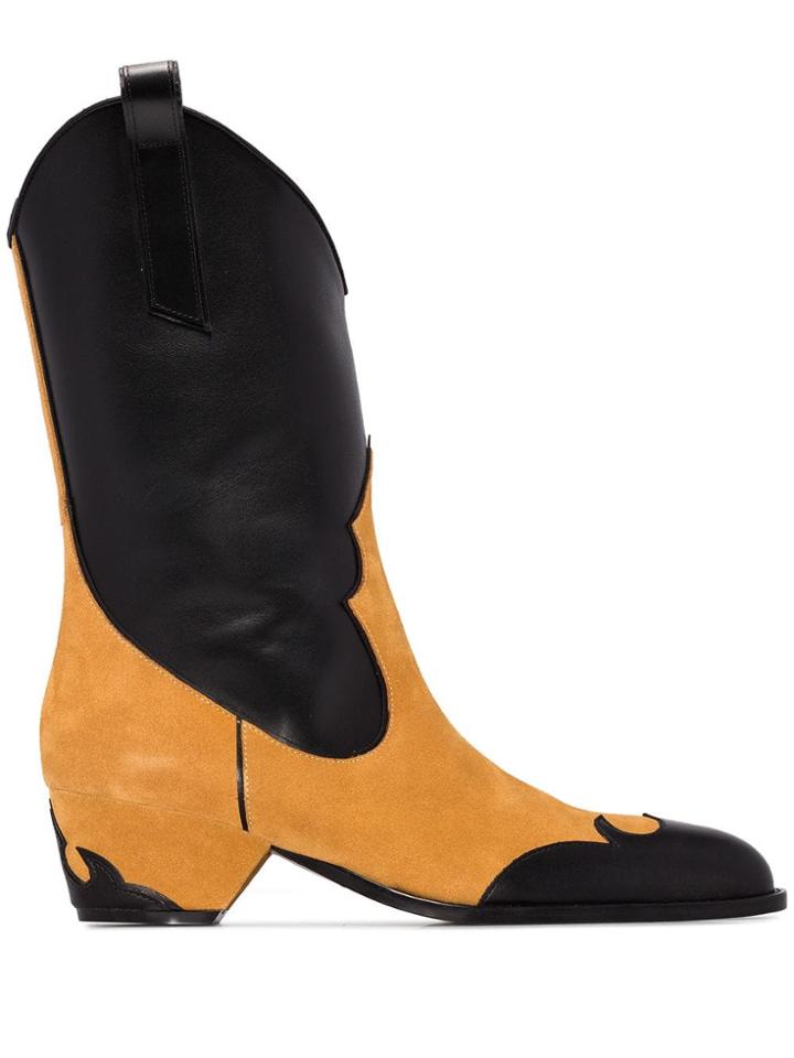 Manu Atelier Deniz 44mm Panelled Cowboy Boots - Black