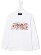 Dsquared2 Kids 'diaz' Long Sleeved T-shirt, Boy's, Size: 8 Yrs, White