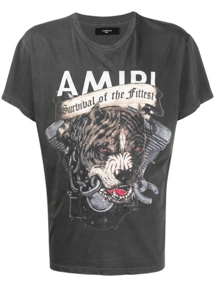 Amiri Printed Pitbull T-shirt - Grey