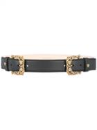 Versace Antique Double Buckle Belt - Black