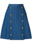 Macgraw - Solar Skirt - Women - Cotton - 6, Blue, Cotton