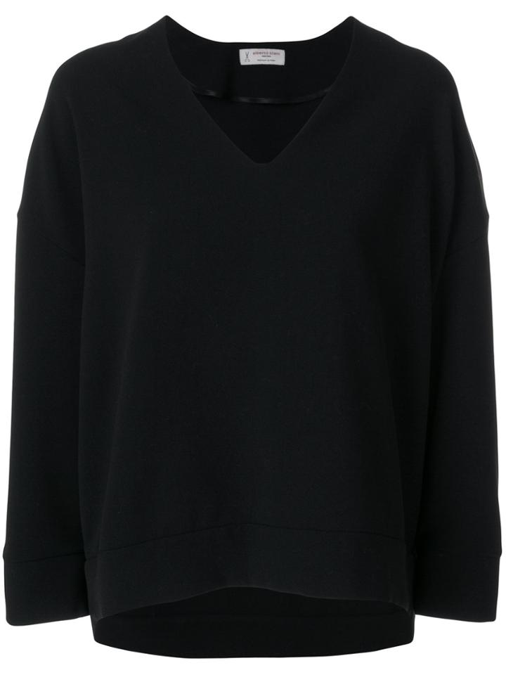 Alberto Biani V-neck Blouse - Black