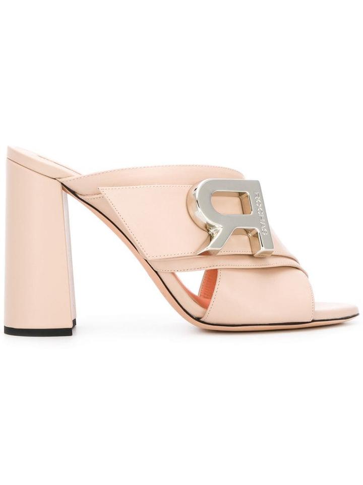 Rochas Slip-on Mules - Pink