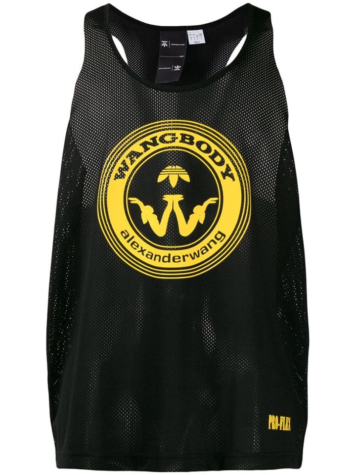 Adidas Originals By Alexander Wang Mesh Graphic Tank - Black