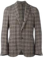 Lardini Plaid Blazer, Men's, Size: 52, Black, Cotton/polyester/wool