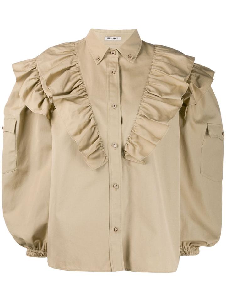 Miu Miu Ruffled Blouse - Green