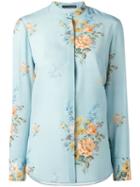 Alexander Mcqueen Floral Print Blouse, Women's, Size: 38, Nude/neutrals, Silk
