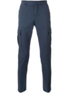 Dondup Slim Fit Cargo Pants, Men's, Size: 36, Blue, Cotton/spandex/elastane