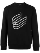 Lanvin Bead Embroidered Sweatshirt, Men's, Size: Small, Black, Cotton/virgin Wool/pvc