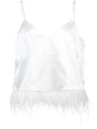 Cinq A Sept Feather Embellished Top - White