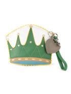 Sarah Chofakian Leather Clutch, Women's, Green, Goat Skin