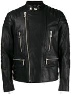 Belstaff Fitted Leather Jacket - Black