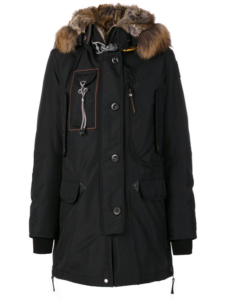 Parajumpers Fur Trimmed Parka - Black