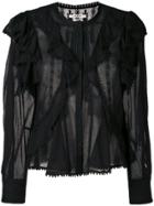 Isabel Marant Étoile Ruffle Embroidered Blouse - Black