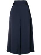 Issey Miyake Cropped Wide-leg Trousers - Blue