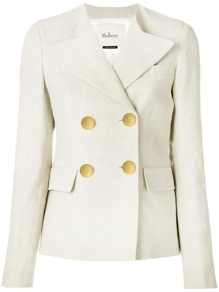 Mulberry Double-breasted Blazer - Nude & Neutrals