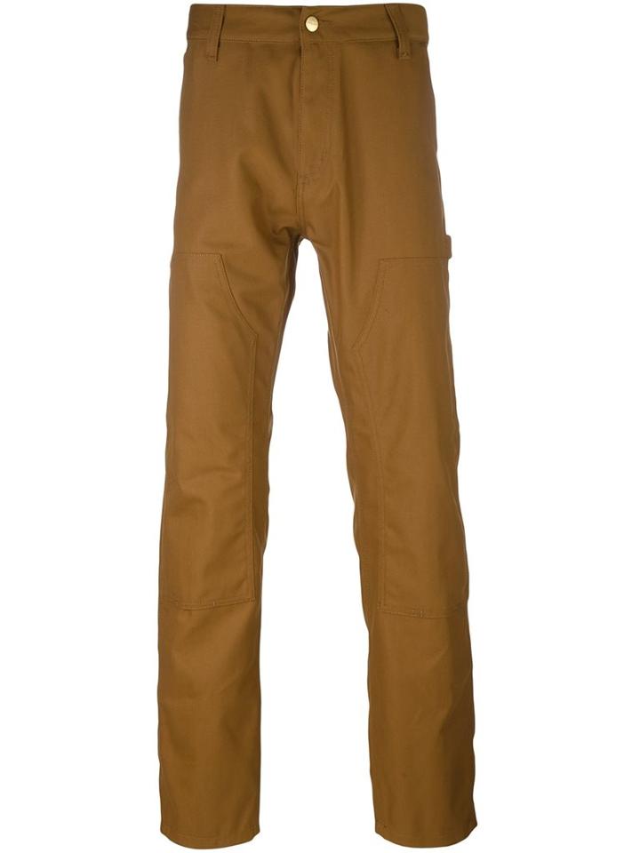 Carhartt Straight Trousers, Men's, Size: 36, Brown, Polyester/cotton