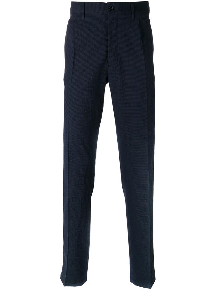 Mp Massimo Piombo - Classic Straight Leg Trousers - Men - Cotton/spandex/elastane - 48, Blue, Cotton/spandex/elastane