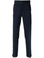 Mp Massimo Piombo - Classic Straight Leg Trousers - Men - Cotton/spandex/elastane - 48, Blue, Cotton/spandex/elastane
