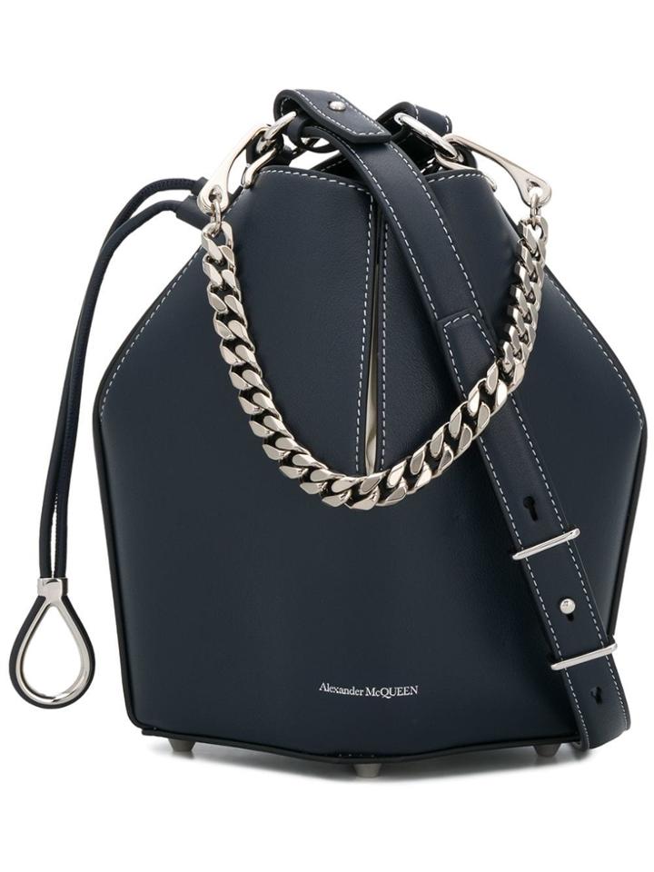 Alexander Mcqueen Small Bucket Bag - Blue