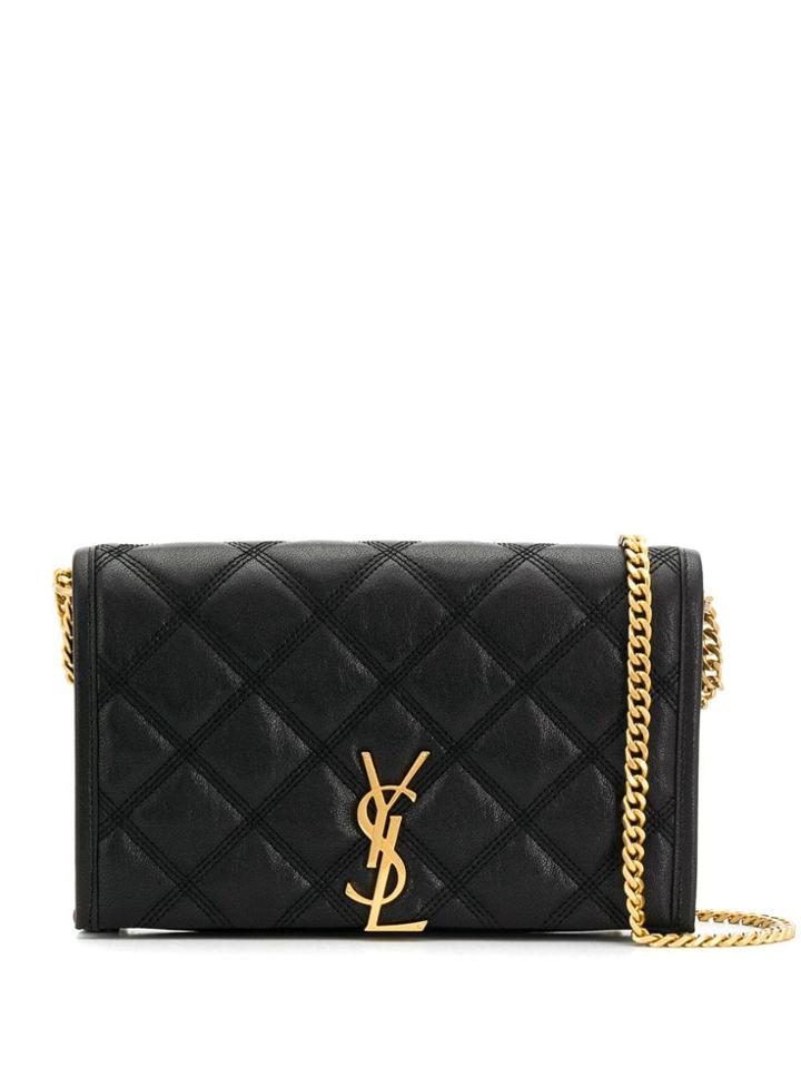 Saint Laurent Becky Wallet On Chain - Black