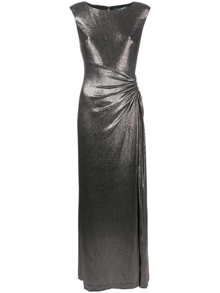 Ralph Lauren Ruched Detail Gown - Metallic