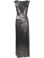 Ralph Lauren Ruched Detail Gown - Metallic