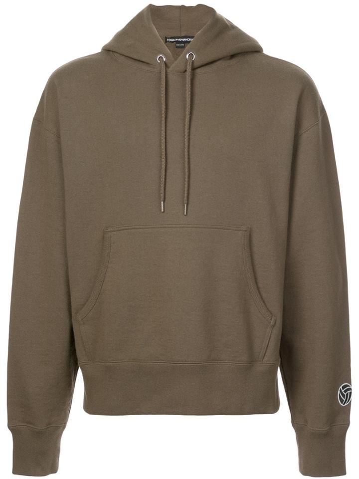 Gosha Rubchinskiy Logo Embroidered Hoodie - Green