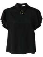 Red Valentino Pierced Blouse - Black