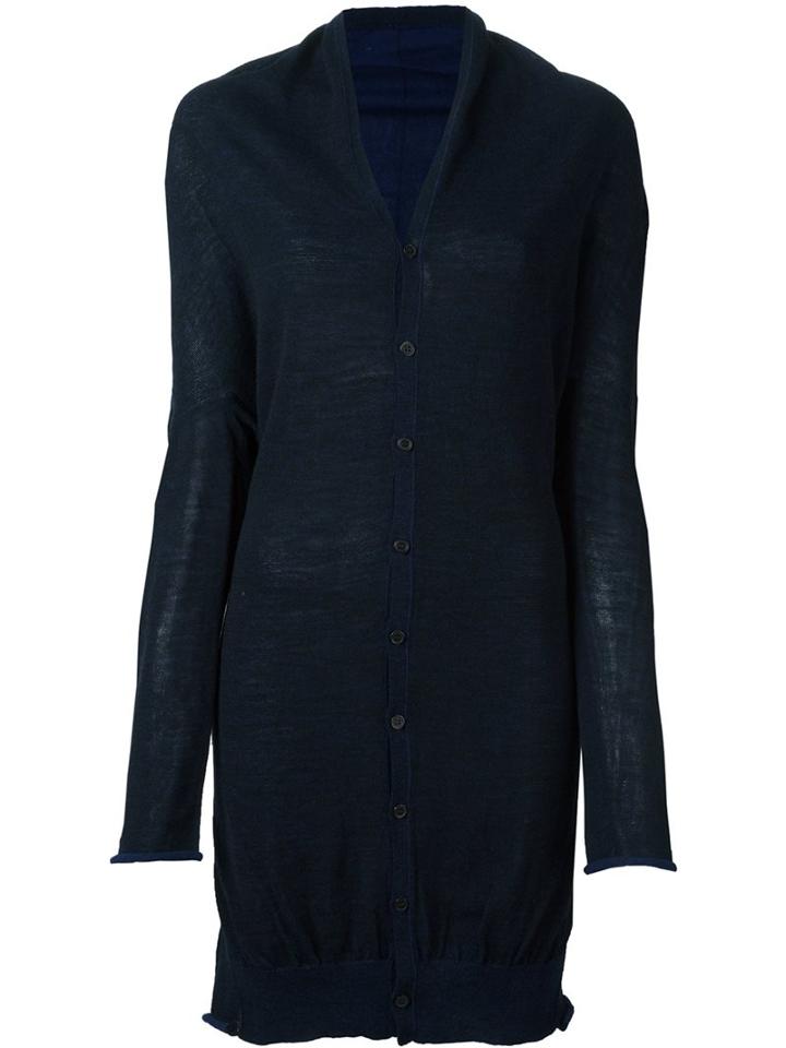 Y's V-neck Cardigan, Women's, Size: 2, Blue, Wool