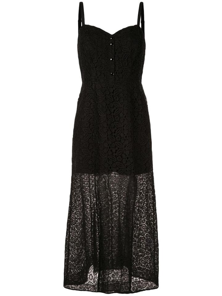 Olivier Theyskens Lace Maxi Dress - Black
