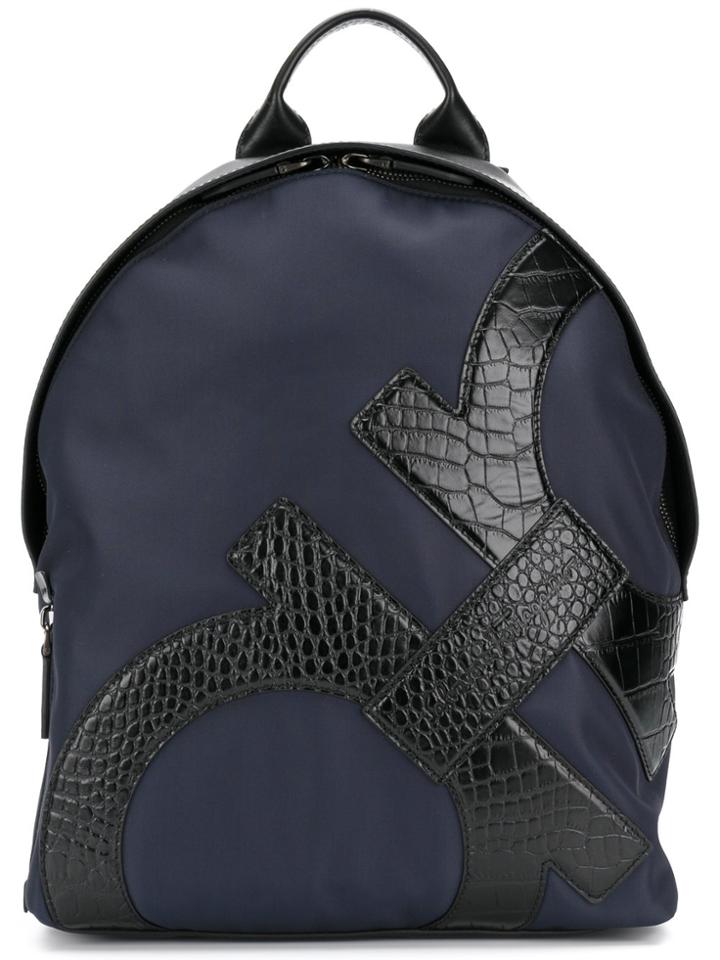 Salvatore Ferragamo Branded Backpack - Blue