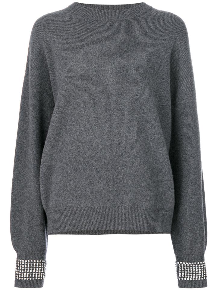 Alexander Wang Jumper With Crystals - Grey