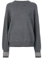 Alexander Wang Jumper With Crystals - Grey