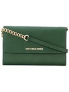 Michael Michael Kors 'jet Set Travel' Wallet Crossbody Bag, Women's, Green
