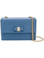 Salvatore Ferragamo - Vara Flap Bag - Women - Leather - One Size, Blue, Leather