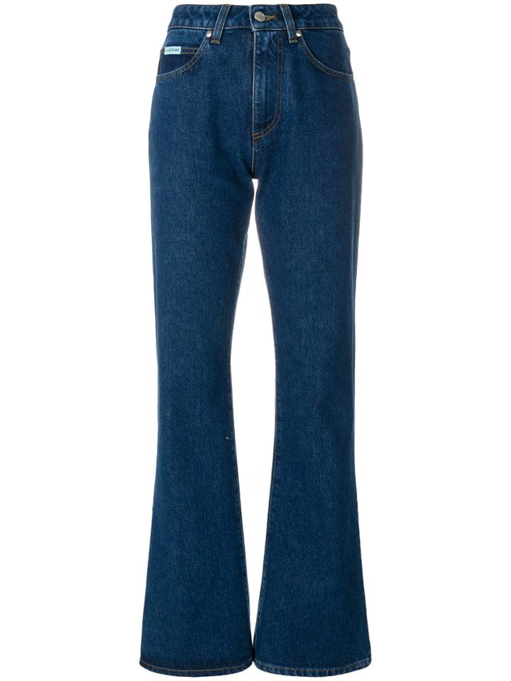 Alexa Chung Flared Fitted Jeans - Blue