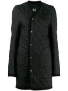 Rick Owens Quilted Fitted Coat - Black