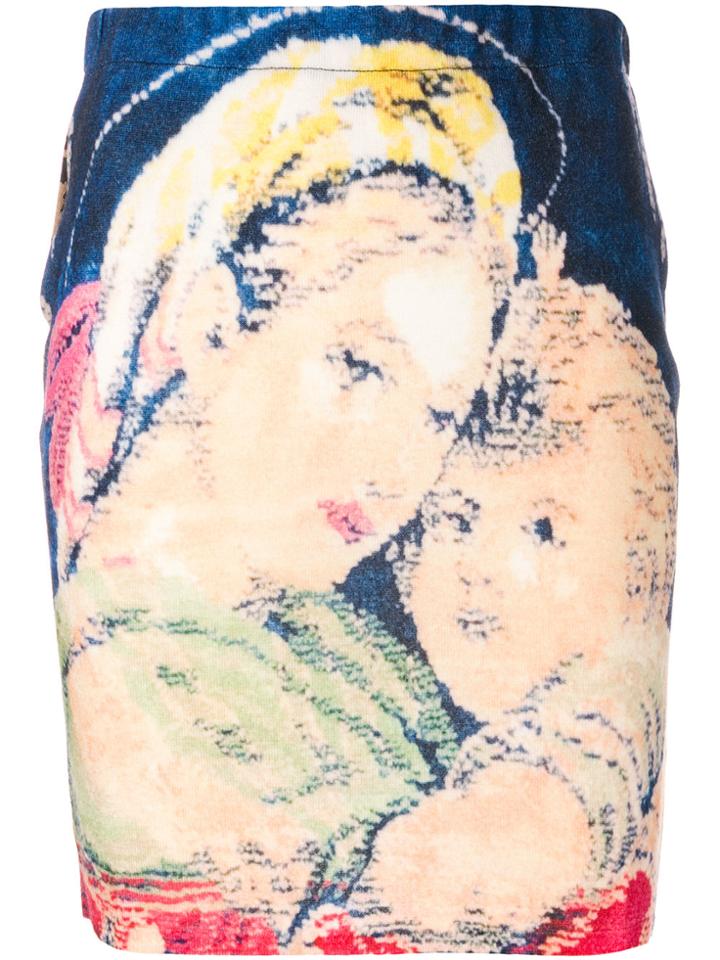 Jeremy Scott Patterned Knitted Skirt - Multicolour