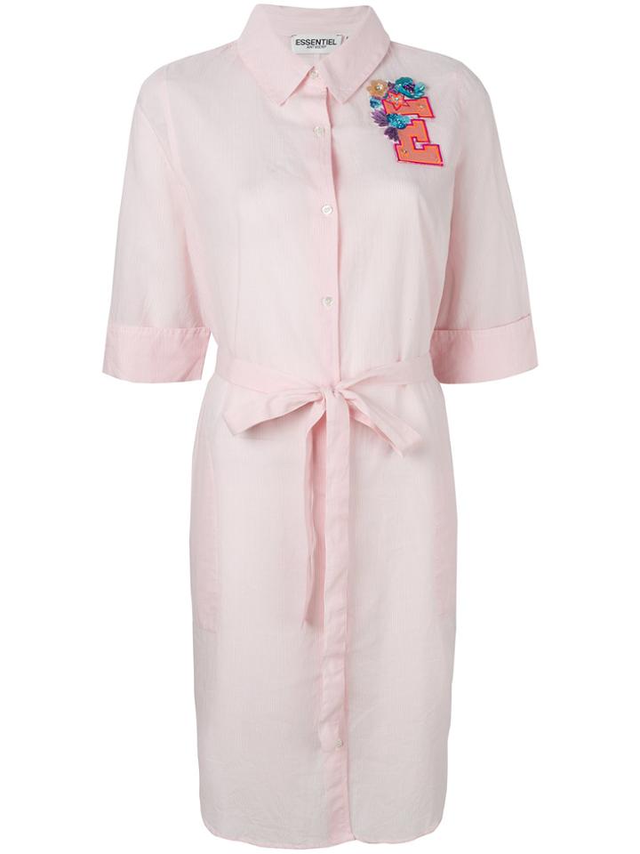 Essentiel Antwerp E Patch Shirt Dress - Pink & Purple