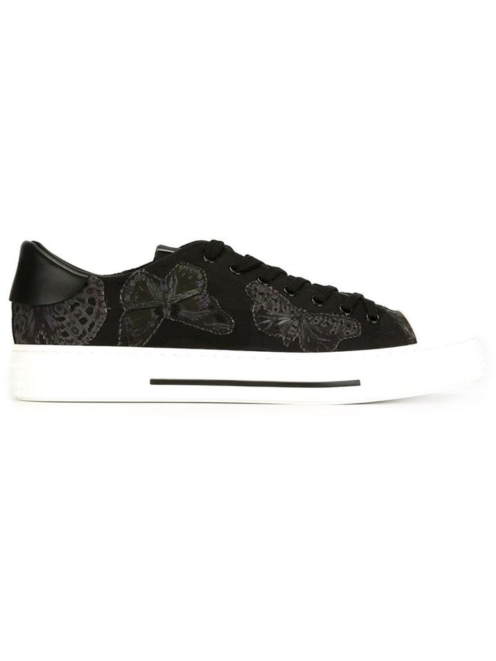 Valentino Embroidered Butterfly Sneakers