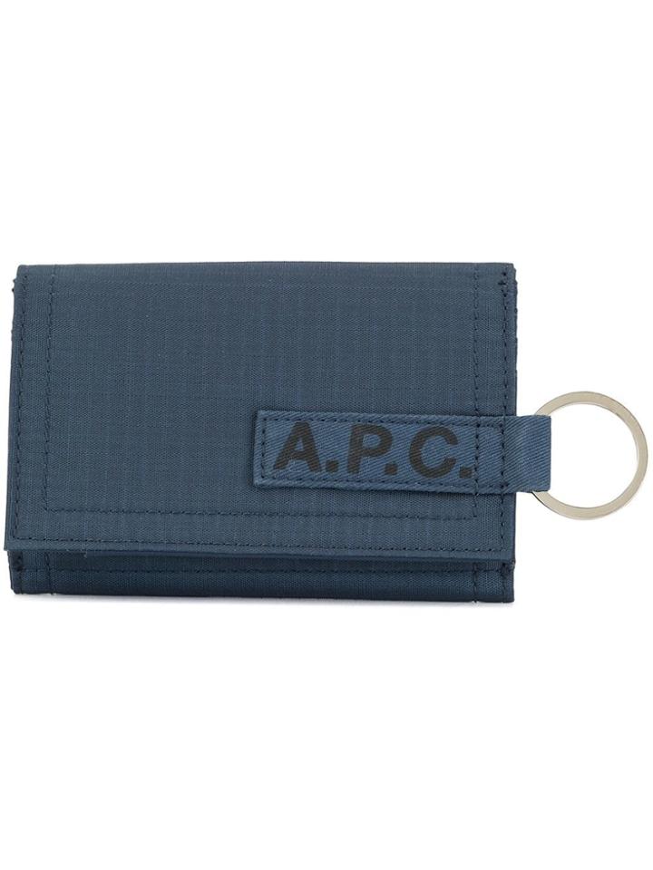 A.p.c. Prote Flap Wallet - Blue
