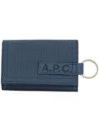 A.p.c. Prote Flap Wallet - Blue