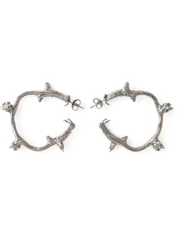 Ros Millar 'branch' Hoop Earrngs, Women's, Metallic