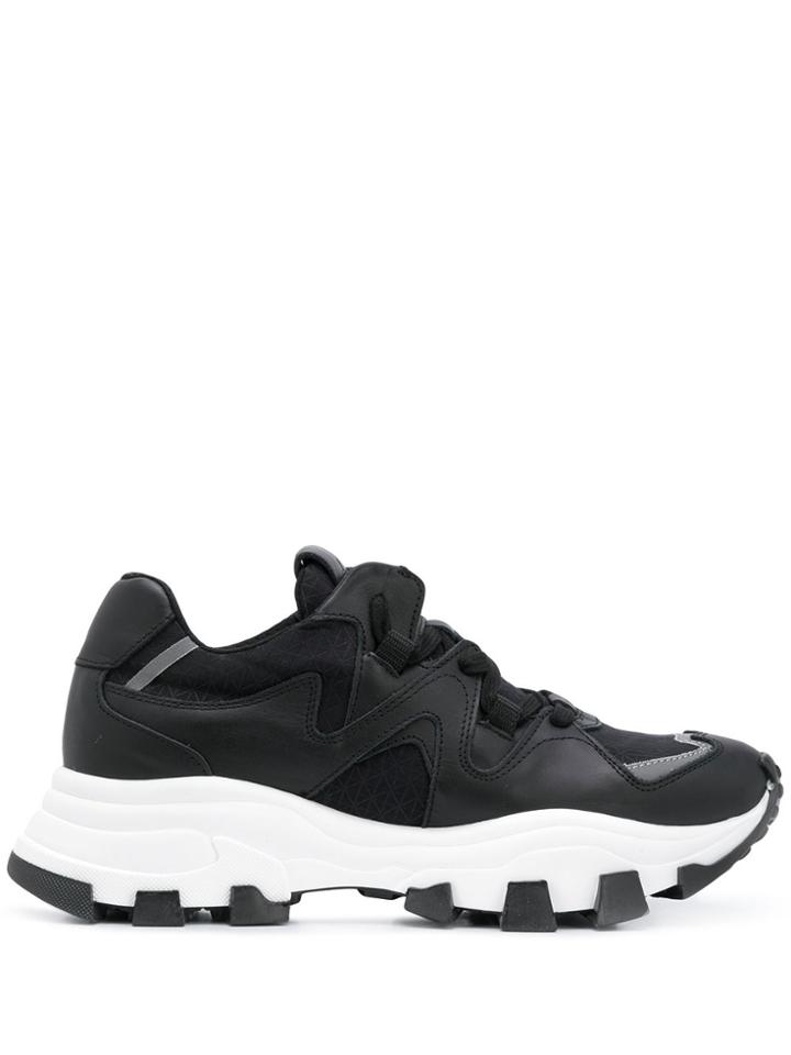Cinzia Araia Geometric Slip-on Trainers - Black